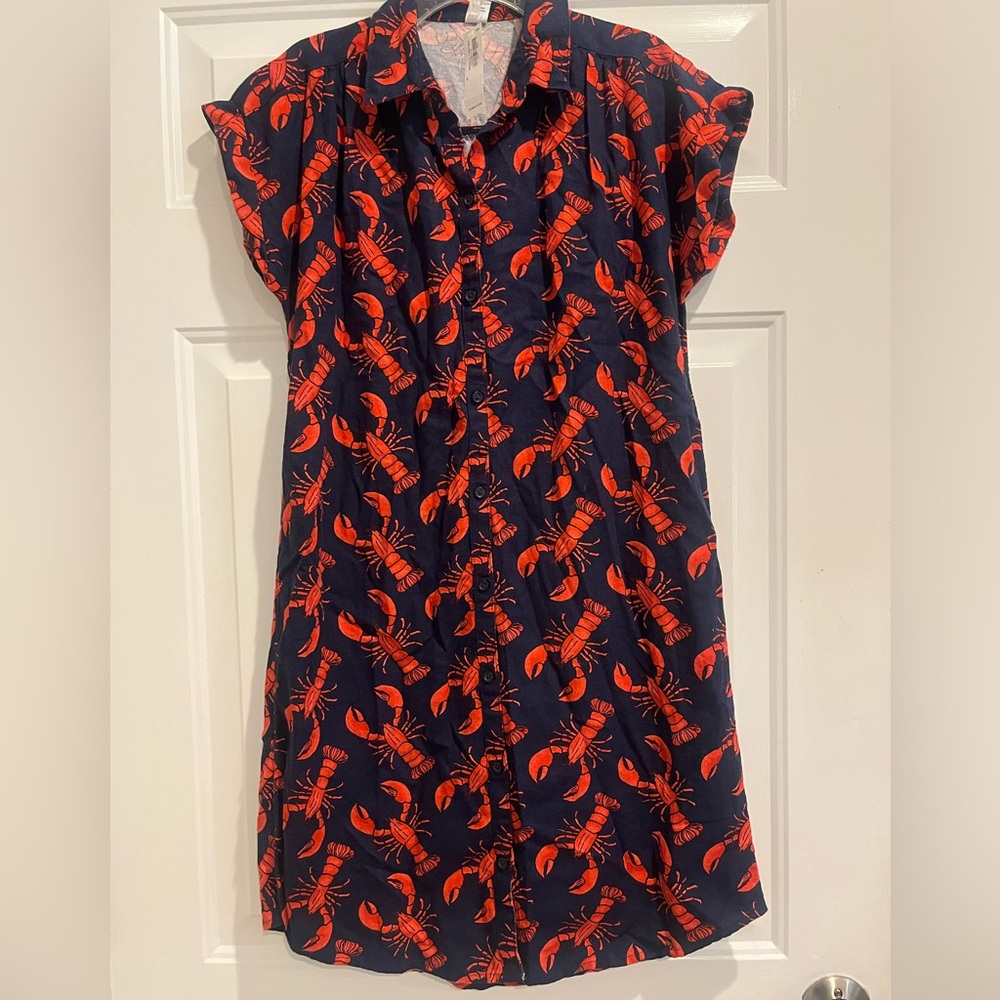 Old Navy lobster shirt dress, new with tags, size small